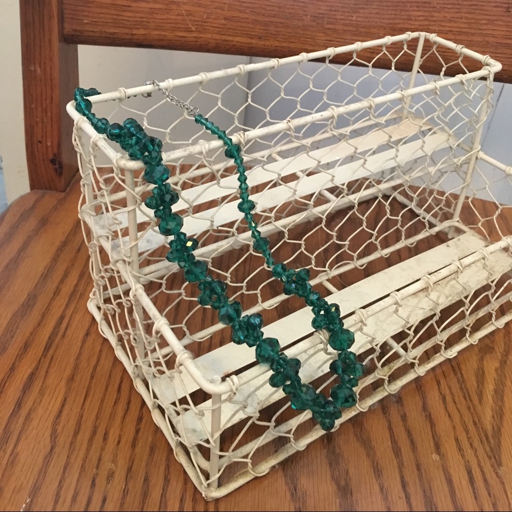 ♥ LAST CALL Chunky green glass necklace